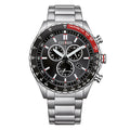 Orologio Citizen Crono Marine Eco-Drive Acciaio Nero - frontale