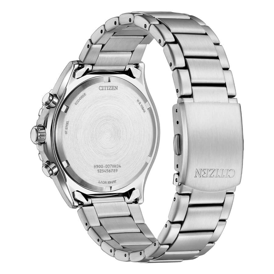Cronografo Citizen Sporty Sea acciaio quadrante nero - retro
