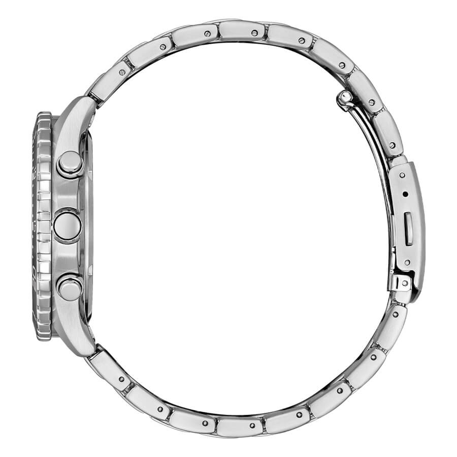 Cronografo Citizen Sporty Sea acciaio quadrante nero - lato