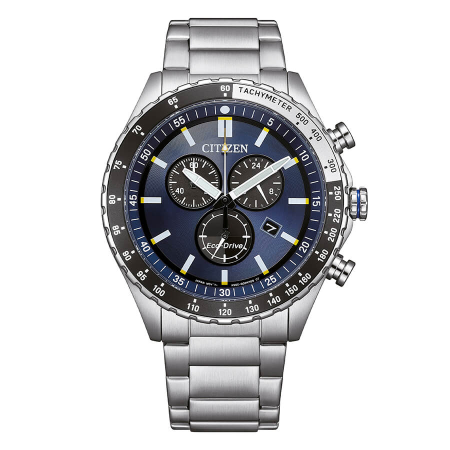 Orologio Citizen Crono Marine Eco-Drive Acciaio Blu - frontale