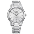 Citizen Classic Giorno Data acciaio quadrante bianco 40mm - frontale