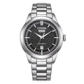Citizen Day Date Eco-Drive Acciaio Quadrante Nero - frontale