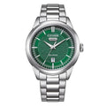 Citizen Day Date Eco-Drive Acciaio Quadrante Verde - frontale