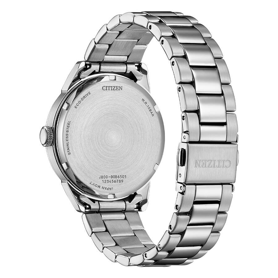Citizen Day Date Eco-Drive Acciaio Quadrante Verde - retro