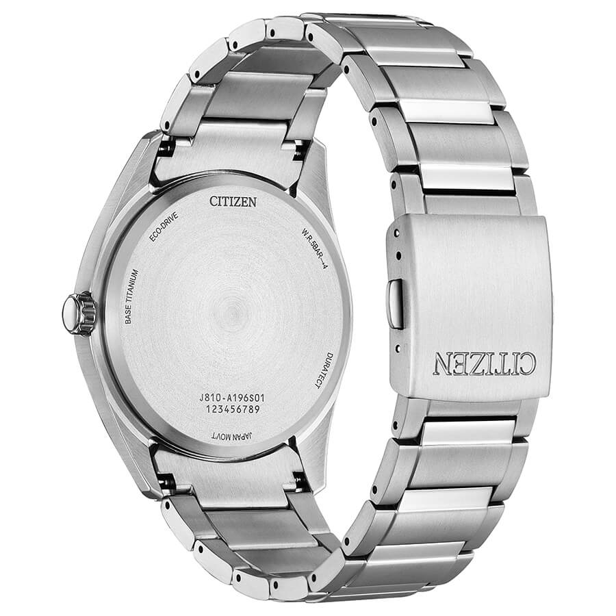 Citizen Eco-Drive Super Titanio quadrante blu 42mm - retro