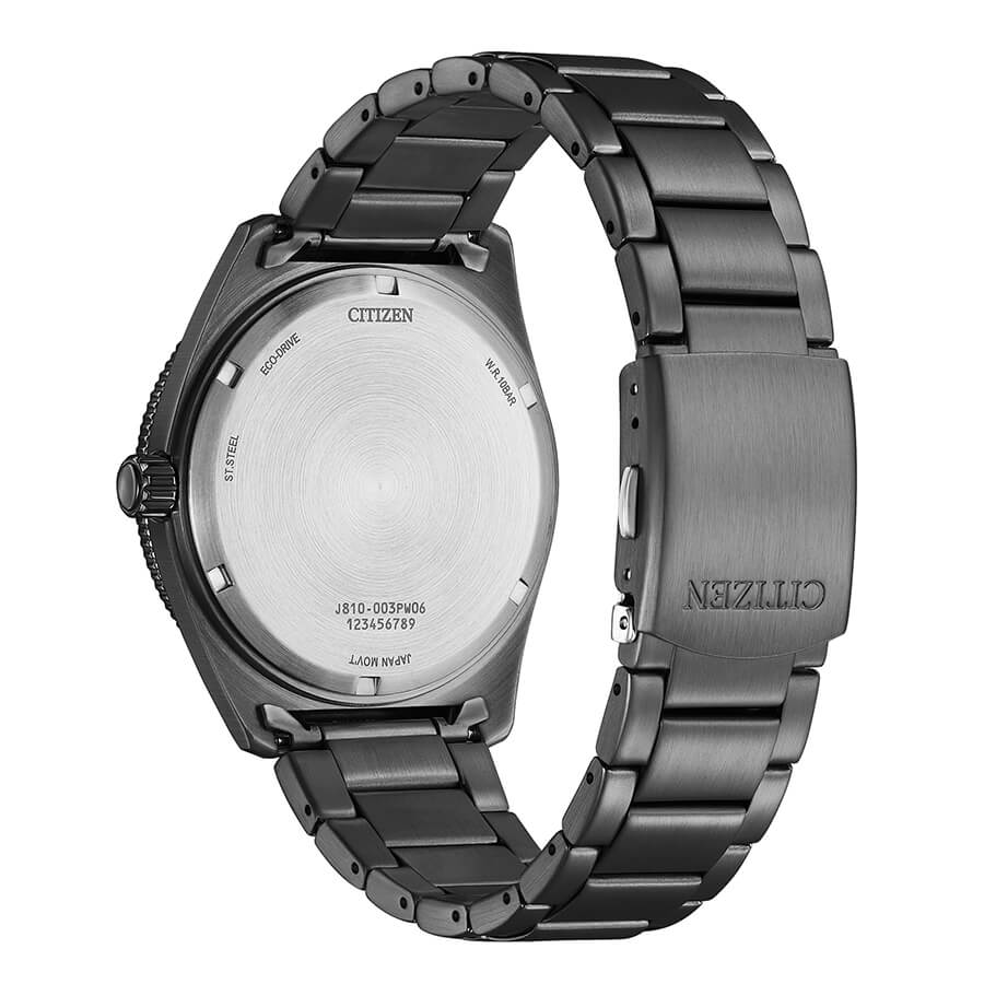Orologio Citizen Eco-Drive Marine quadrante arancio acciaio - retro