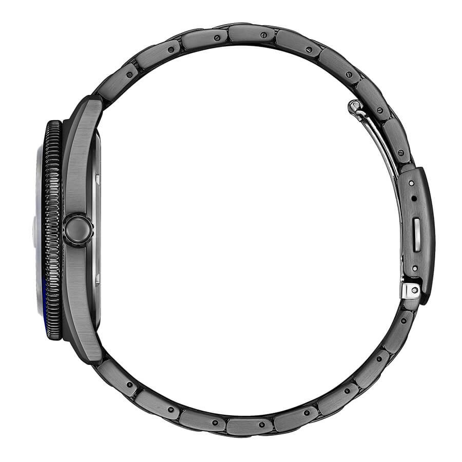 Orologio Citizen Eco-Drive Marine quadrante arancio acciaio - lato