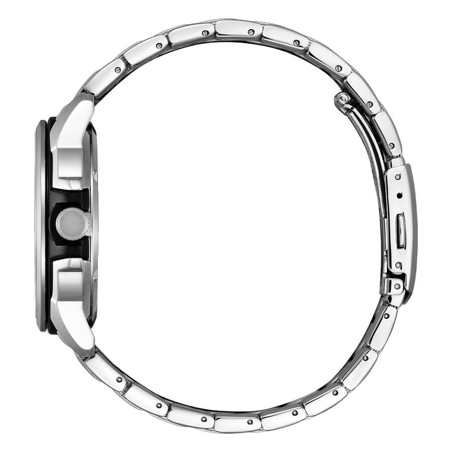 Orologio Citizen Sporty Sea acciaio full lumen 44mm - lato