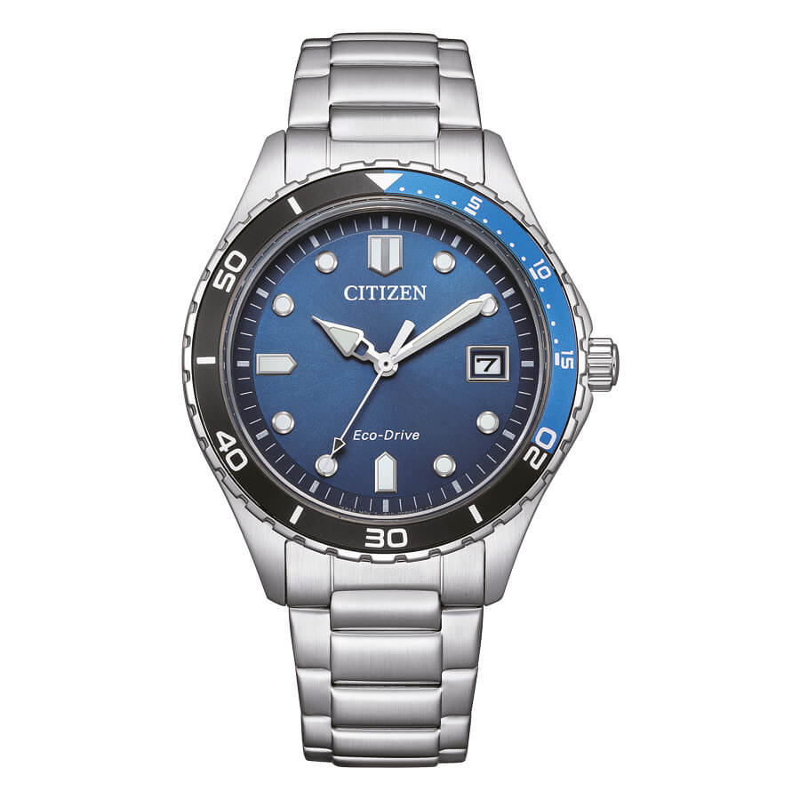Orologio Citizen Sporty Sea acciaio quadrante blu - frontale