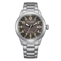 Orologio Citizen Field Eco-Drive quadrante grigio acciaio - frontale