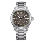 Orologio Citizen Field Eco-Drive quadrante grigio acciaio - frontale