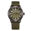 Orologio Citizen Field Eco-Drive quadrante verde kaki - frontale