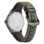 Orologio Citizen Field Eco-Drive quadrante verde kaki - retro