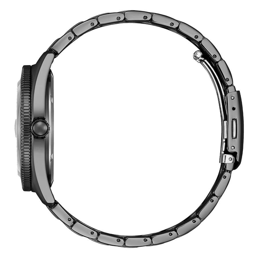 Orologio Citizen Marine Eco-Drive acciaio quadrante azzurro - lato