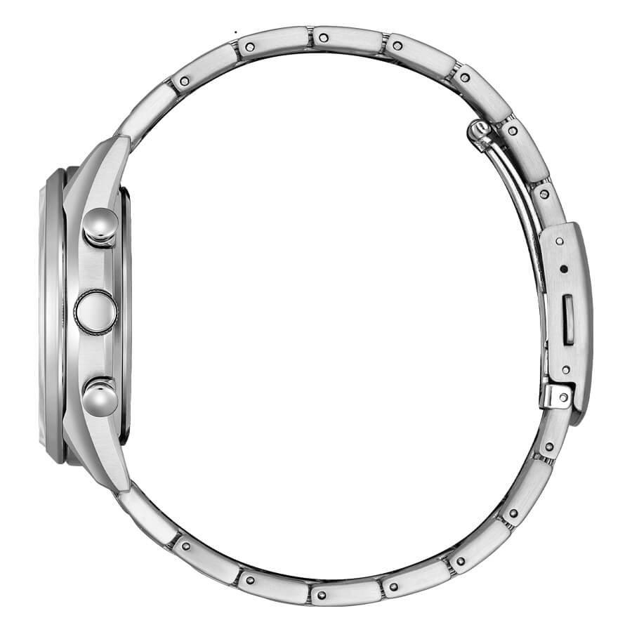 Orologio Citizen Modern Eco-Drive acciaio blu 41mm - lato