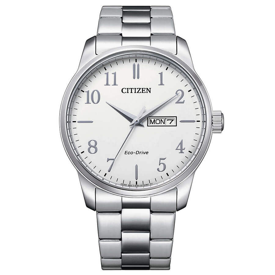 Orologio Citizen Solo Tempo Acciaio Eco-Drive quadrante nero 41mm - frontale