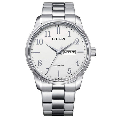 Orologio Citizen Solo Tempo Acciaio Eco-Drive quadrante nero 41mm - frontale
