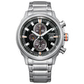 Orologio Citizen Crono Sport Acciaio Eco-Drive Nero - frontale