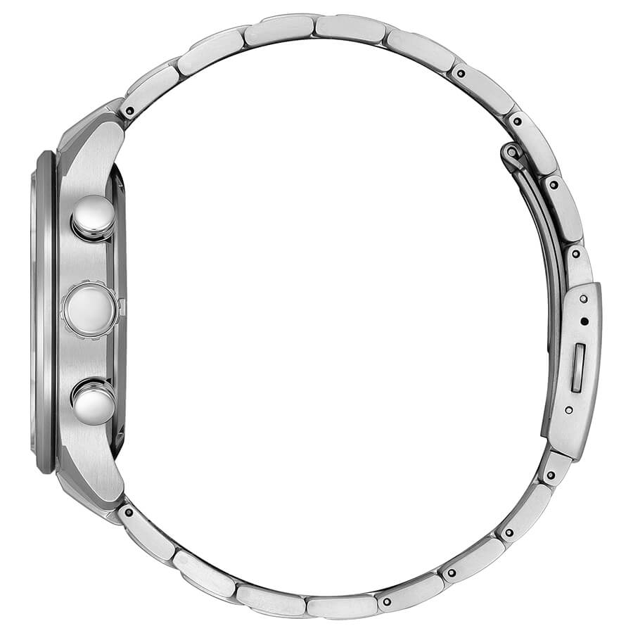 Cronografo Citizen Supertitanio Eco-Drive Nero 44mm - lato