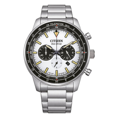 Orologio Citizen Outdoor Eco-Drive Telemetro Quadrante Bianco - frontale