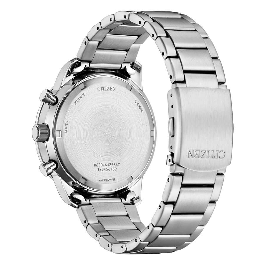 Orologio Citizen Outdoor Eco-Drive Telemetro Quadrante Bianco - retro