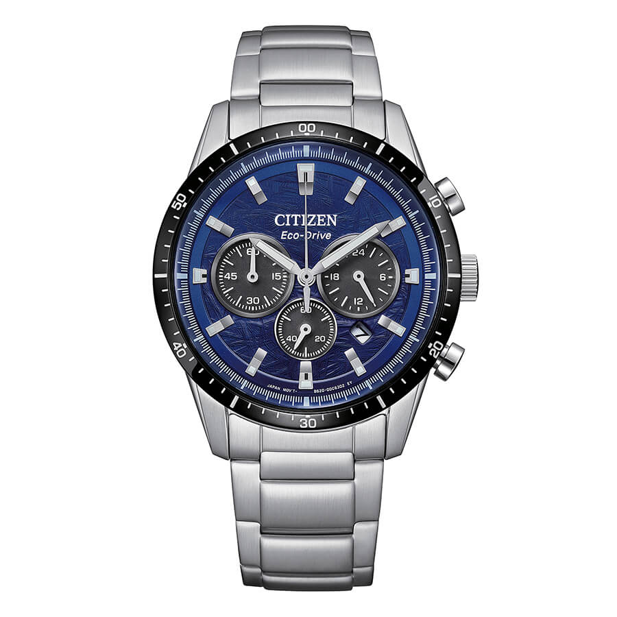 Orologio Citizen Crono T9 Eco-Drive Blu 39mm - frontale