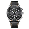 Citizen Aviator Crono Eco-Drive pelle nera 43mm - frontale