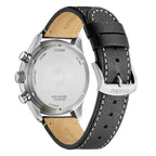 Citizen Aviator Crono Eco-Drive pelle nera 43mm - retro
