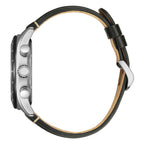 Citizen Aviator Crono Eco-Drive pelle nera 43mm - lato