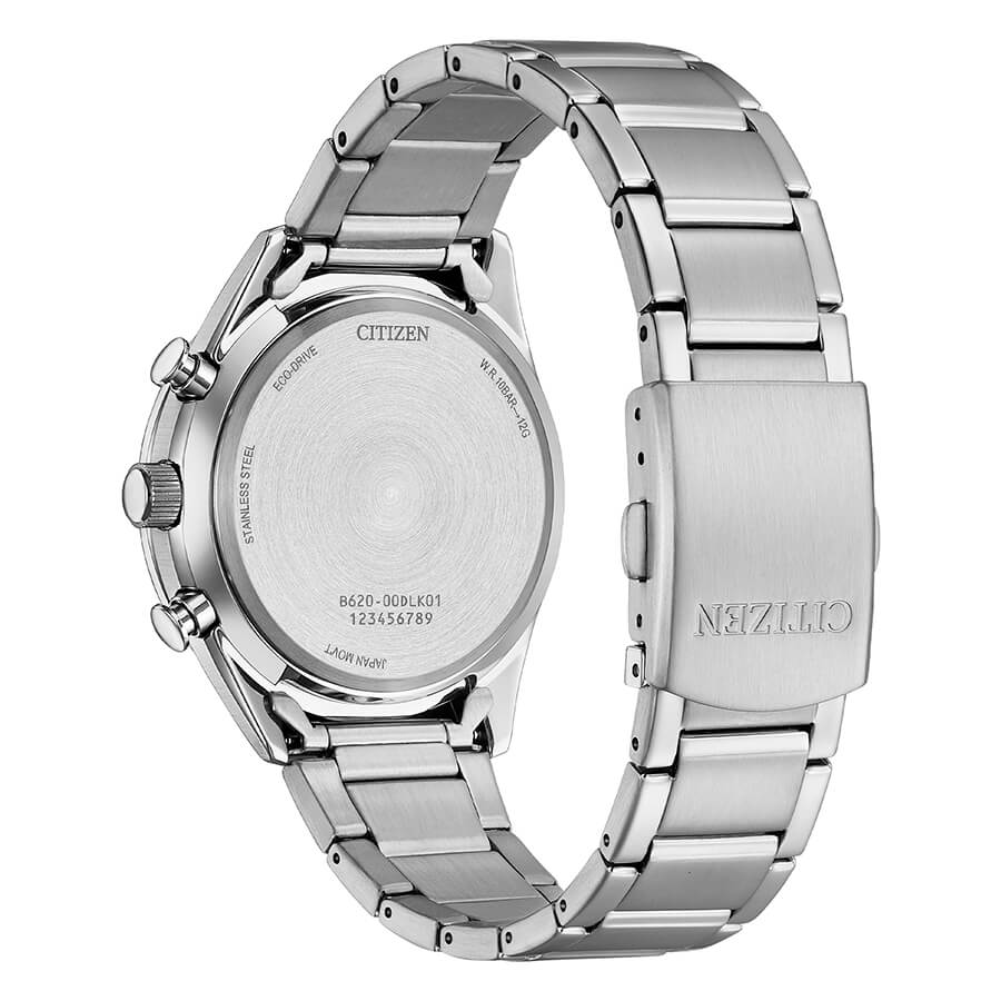 Orologio Citizen Crono Sport Eco-Drive Nero 40mm - retro