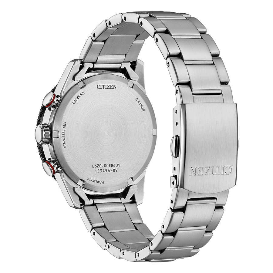 Orologio Citizen Crono Racing Vintage Eco-Drive Nero - retro