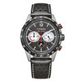 Orologio Citizen Crono Racing Vintage Eco-Drive Pelle Nero - frontale