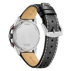 Orologio Citizen Crono Racing Vintage Eco-Drive Pelle Nero - retro