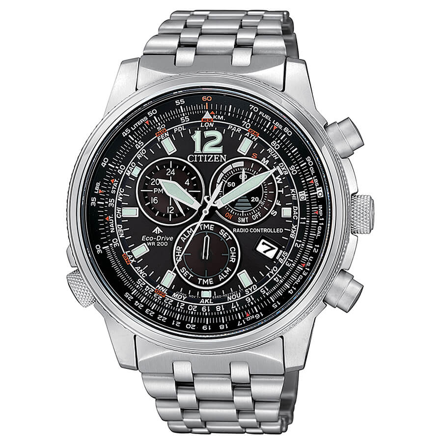 Orologio Citizen Pilot Radiocontrollato titanio 43mm - frontale