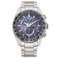 Cronografo Citizen Radiocontrollato Eco-Drive acciaio blu - frontale