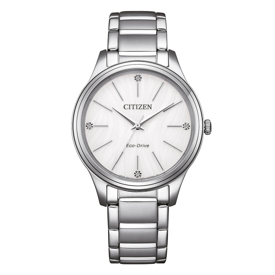 Orologio Citizen Lady Casual Eco-Drive madreperla acciaio - frontale