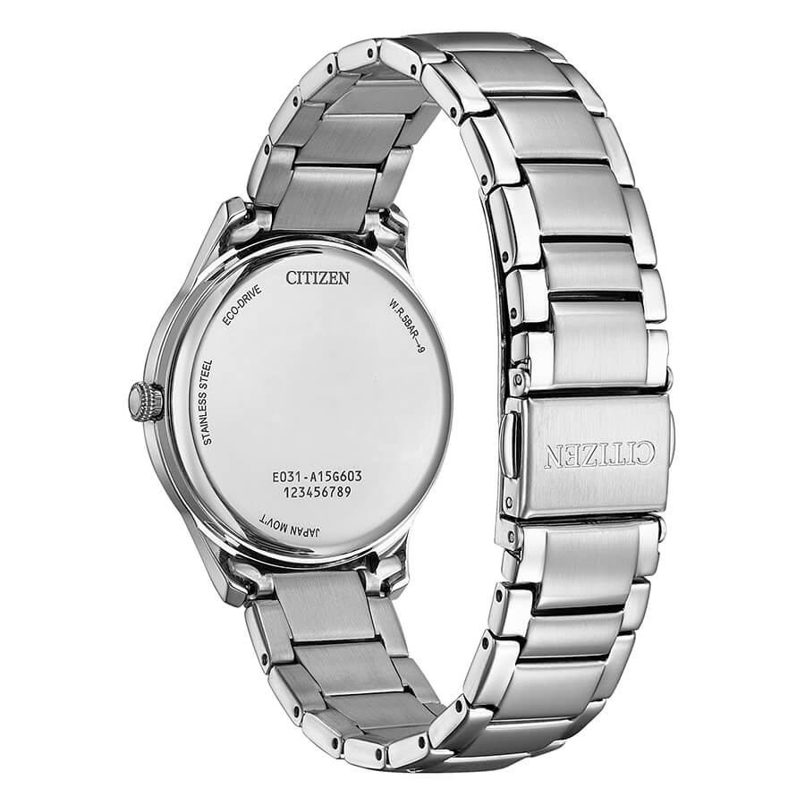 Orologio Citizen Lady Casual Eco-Drive madreperla rosa - retro