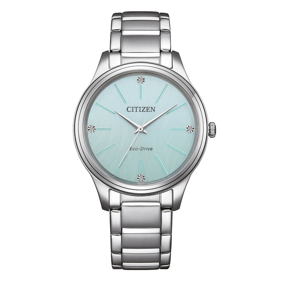 Orologio Citizen Lady Casual Eco-Drive madreperla azzurra - frontale