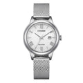 Orologio Citizen Lady Eco-Drive Maglia Milanese Quadrante Bianco - frontale