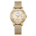 Orologio Citizen Lady Eco-Drive Placcato Oro Rosa Quadrante Champagne - frontale