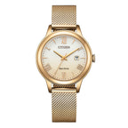 Orologio Citizen Lady Eco-Drive Placcato Oro Rosa Quadrante Champagne - frontale