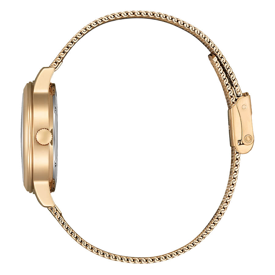 Orologio Citizen Lady Eco-Drive Placcato Oro Rosa Quadrante Champagne - lato