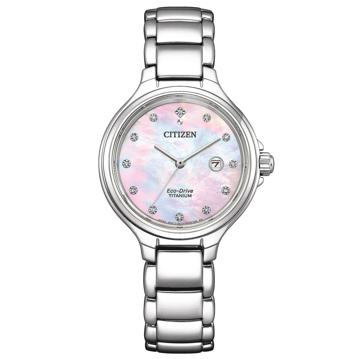 Orologio Citizen Lady Super Titanio Eco-Drive Madreperla 12 Diamanti 31mm