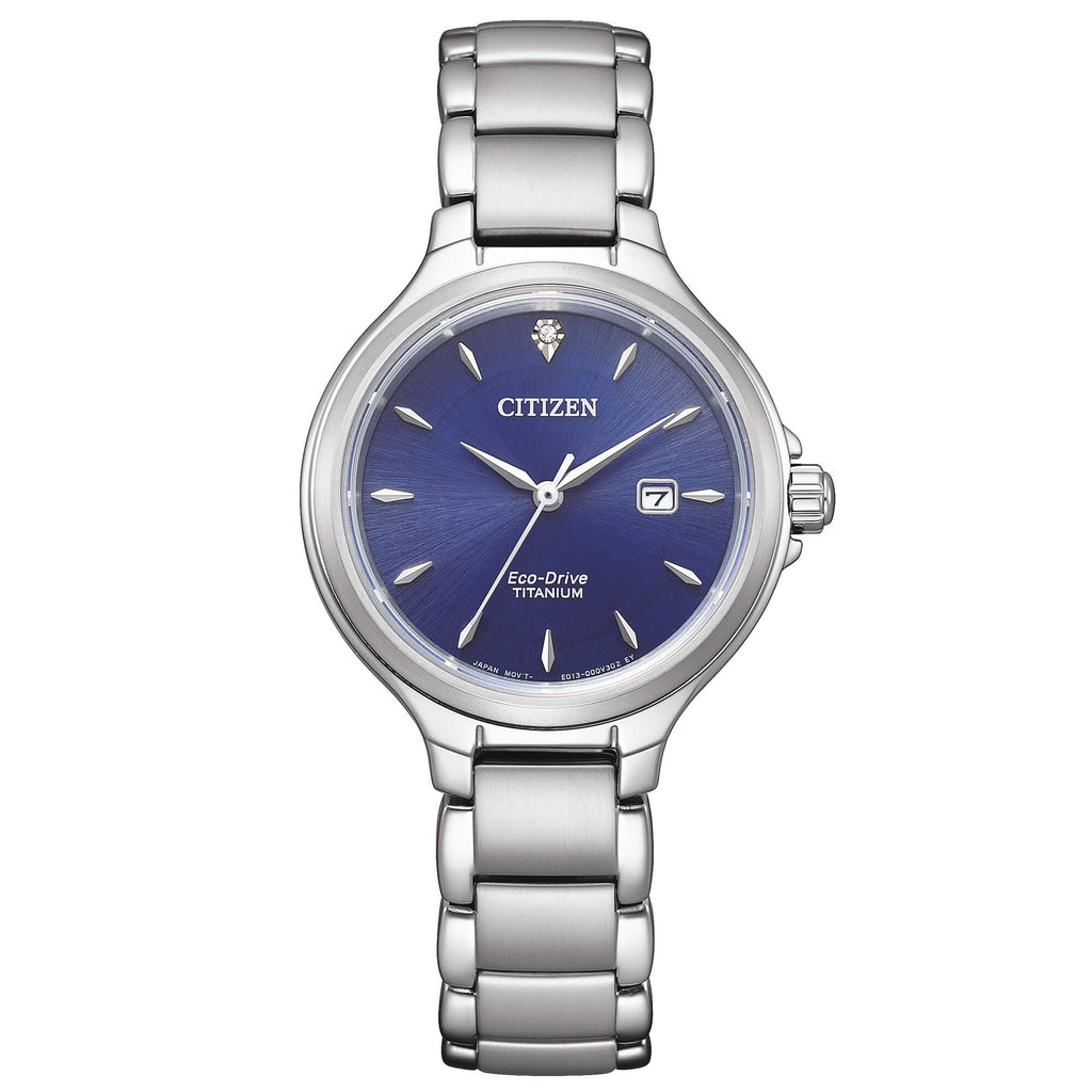 Orologio Citizen Lady Super Titanio Eco-Drive Quadrante Blu 31mm