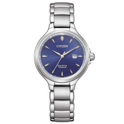 Orologio Citizen Lady Super Titanio Eco-Drive Quadrante Blu 31mm