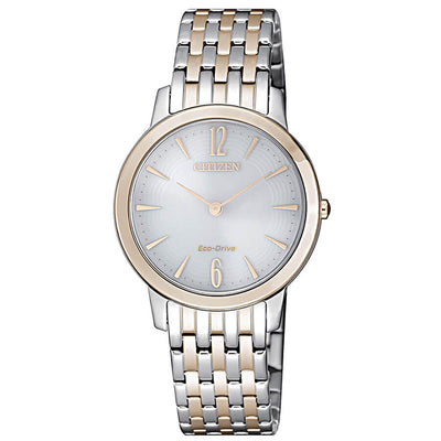 Orologio Citizen Lady Solo Tempo Elegance quadrante bianco 30 mm - frontale