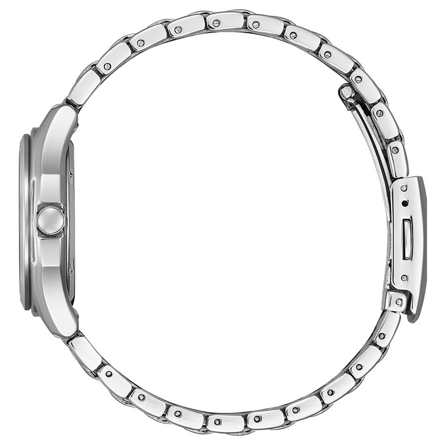 Orologio Citizen Lady Eco-Drive acciaio quadrante bianco - lato