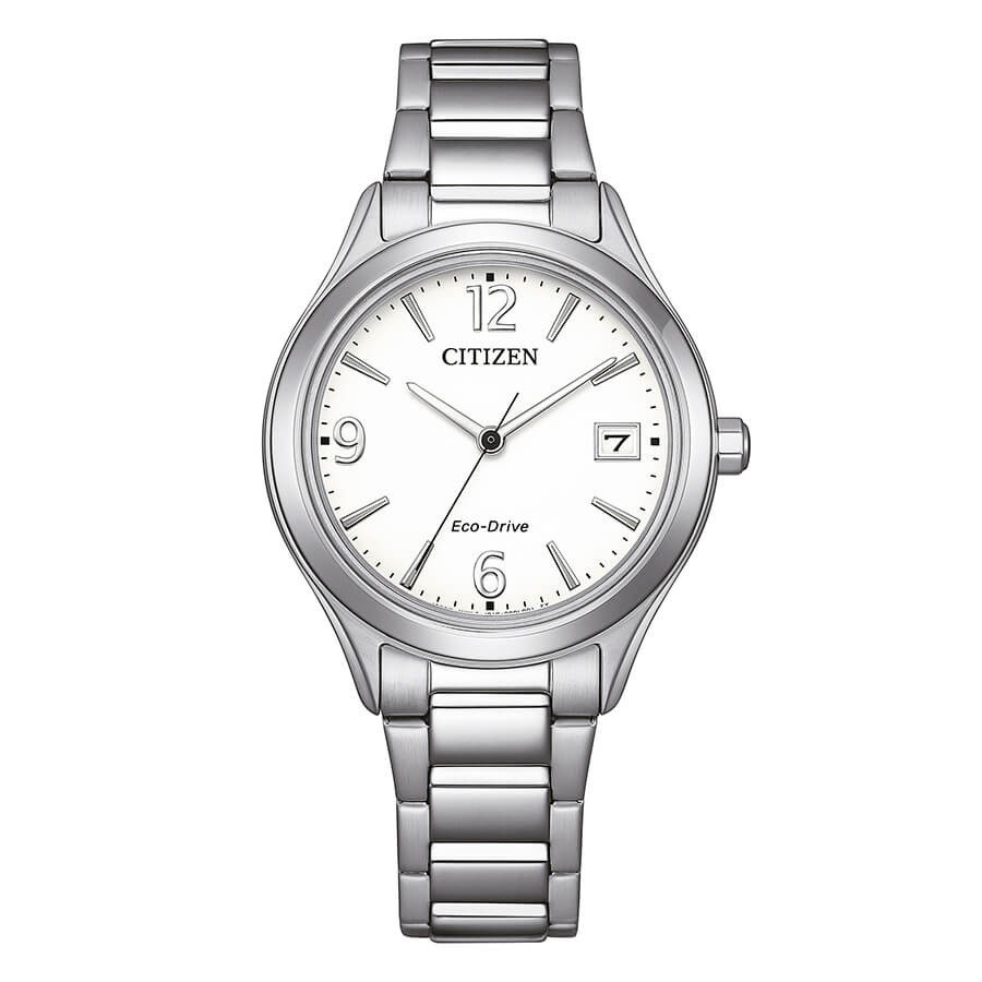 Orologio Citizen Lady Elegance Eco-Drive quadrante bianco - frontale