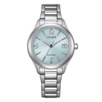 Orologio Citizen Lady Elegance Eco-Drive quadrante azzurro - frontale