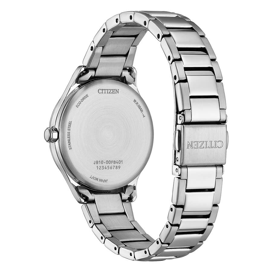 Orologio Citizen Lady Elegance Eco-Drive quadrante azzurro - retro
